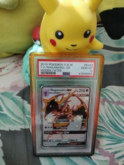 2019 NAGANADEL GX SV63 psa 10 HIDDEN FATES POKEMON SUN & MOON HIDDEN FATES #SV63 PSA 10