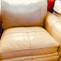 Genuine Cream Leather Couches