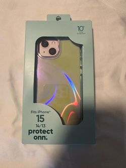 onn. iPhone 15/14/13 Iridescent Phone Case