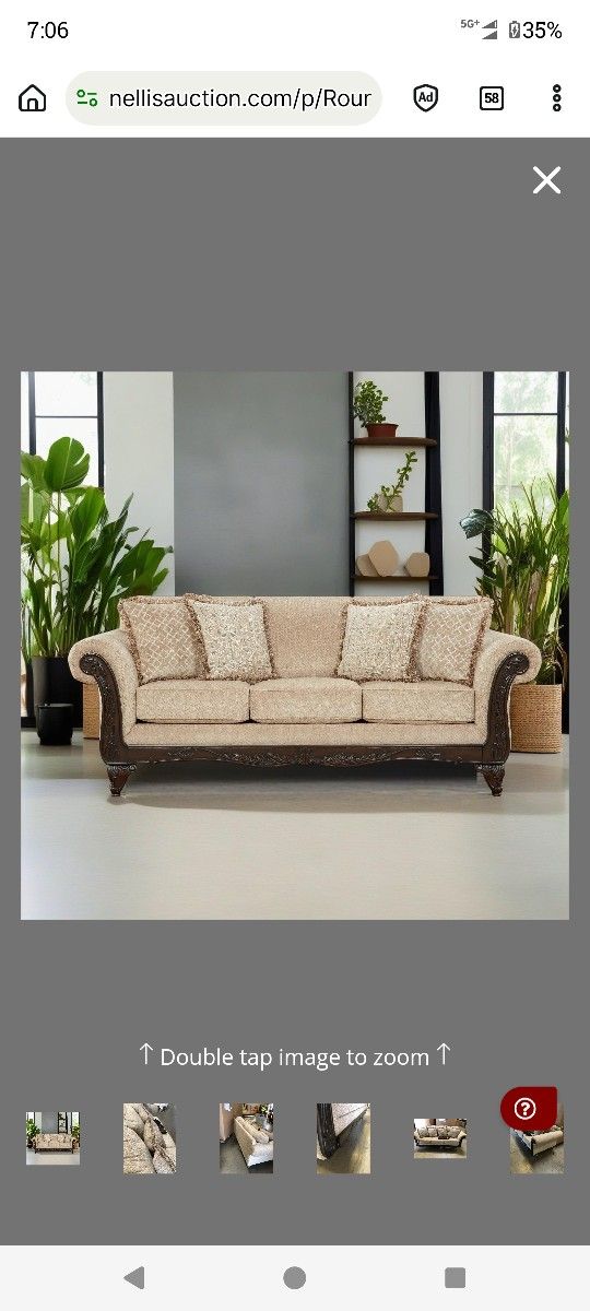 Luxury High~End Chenille Sofa