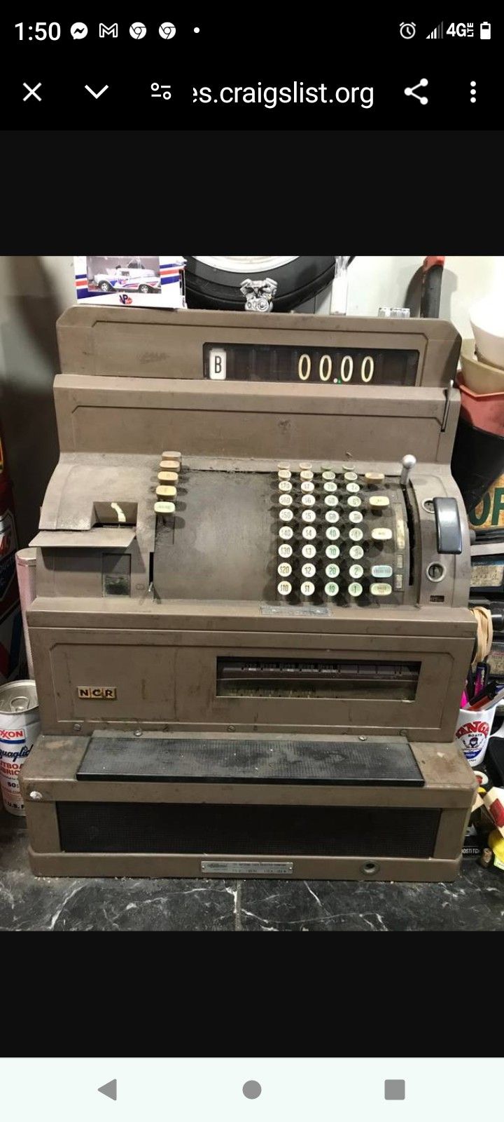 Antique National Brass Cash Register