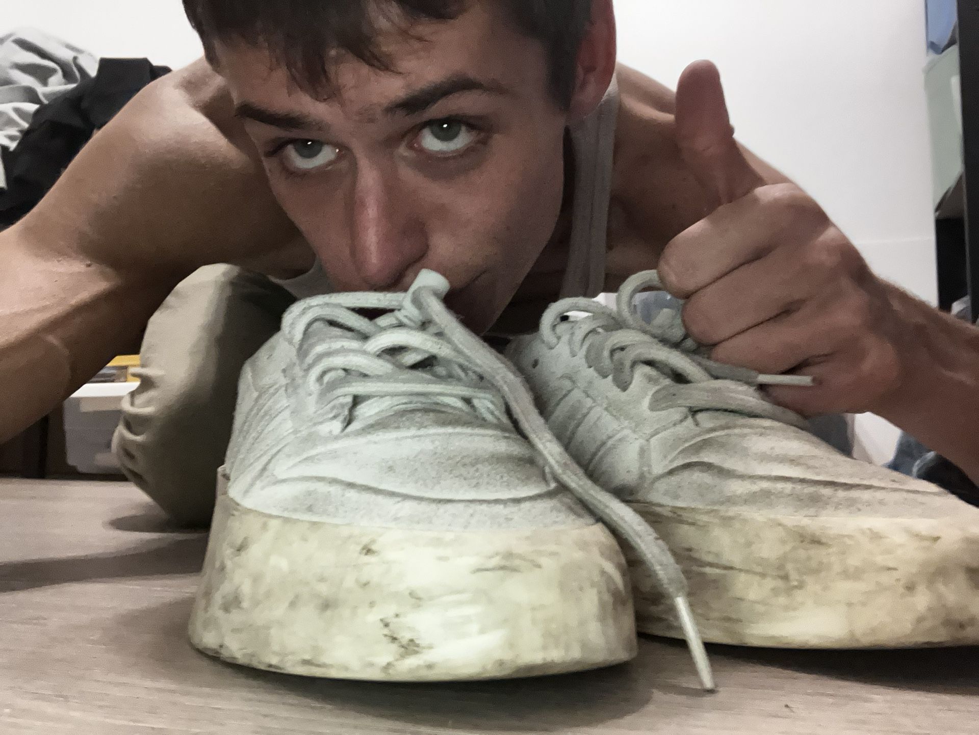 Fear of God x Adidas Designer Suede Sneakers (beige) 