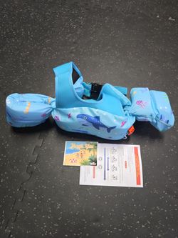 Kids Swim Float Vest with Arm Floaties