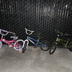 3 Kid’s Bicycles