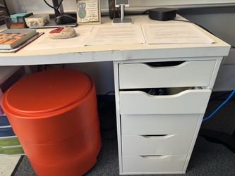White IKEA desk