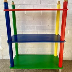 Oversized Colorful Pencil 3 Tier Shelf/Bookcase