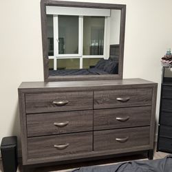 Dresser + Mirror (Living Spaces) 