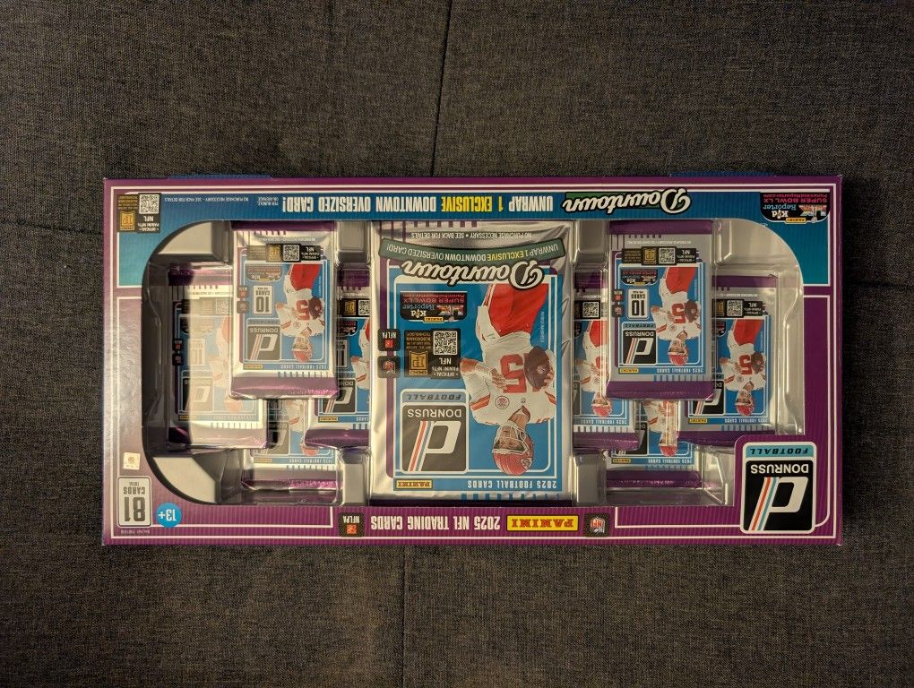 2025 Panini donruss NFL football Costco exclusive bundle box jumbo downtown trading cards