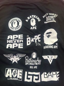 Authentic BAPE Long Sleeve Logo Tee – Excellent Condition