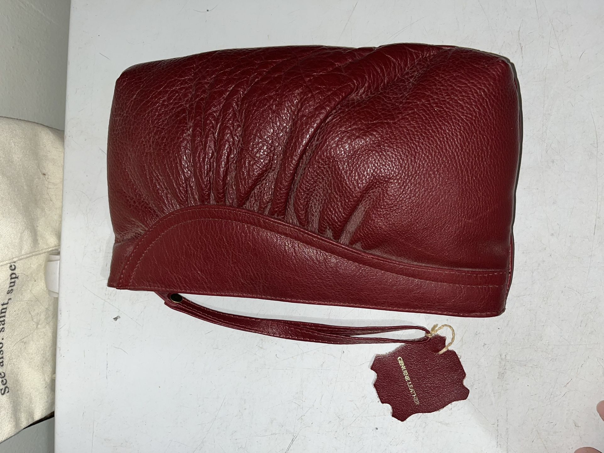 Vintage Real Leather Small Red Handbag