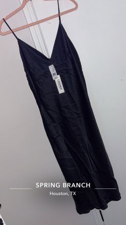 L'Agence Black Slip Dress NWT