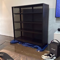 Ikea Bekant Storage Bookshelf Room Divider Black Office