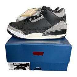 Air Jodan 3 Levi’s Black Denim size 8.5 Men New