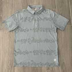 Linksoul Men’s Medium Tempus Fugit Polyester Blend Floral Golf Polo