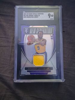 Bronny James Jr. 2024-25 Panini Totally Certified Jersey RC SGC 9