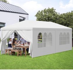 10x20 wedding party tent outdoor canopy teng with 6 side walls white FOR SALE 