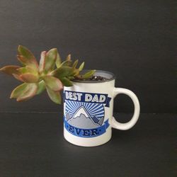 Succulent or cactus in cup. Father's Day gift