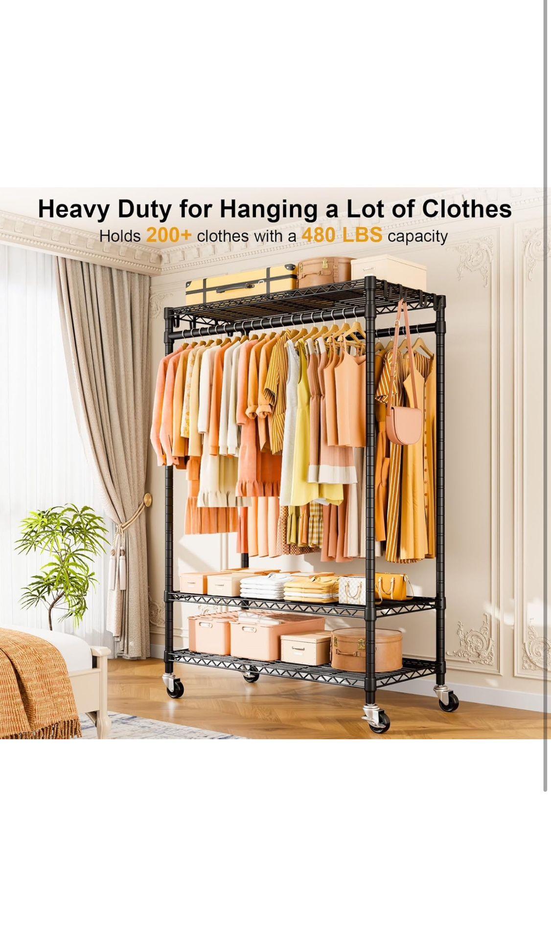 Rolling Clothes Rack *Brand New*