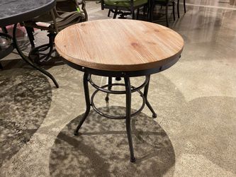 Industrial Style Round End Table