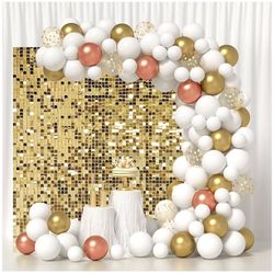4 FT x 6 FT Light Gold Shimmer Wall Backdrop