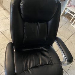 Office Chair - Faux Leather, Black Thumbnail