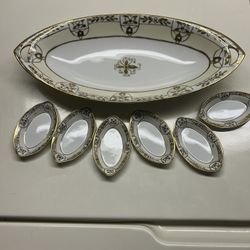 Nippon Celery Plate With Small Salt Plates