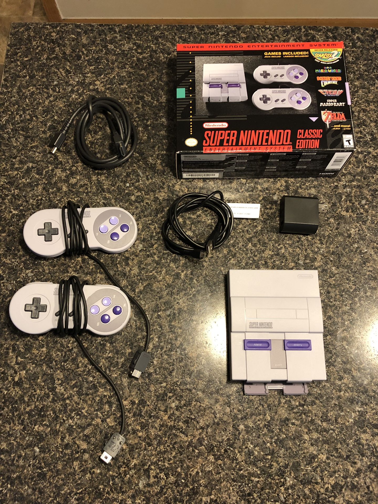 Super Nintendo Classic Edition - Only used once! - All original packaging included + HDMI cable. Dozens of pre-loaded SNES classic games!