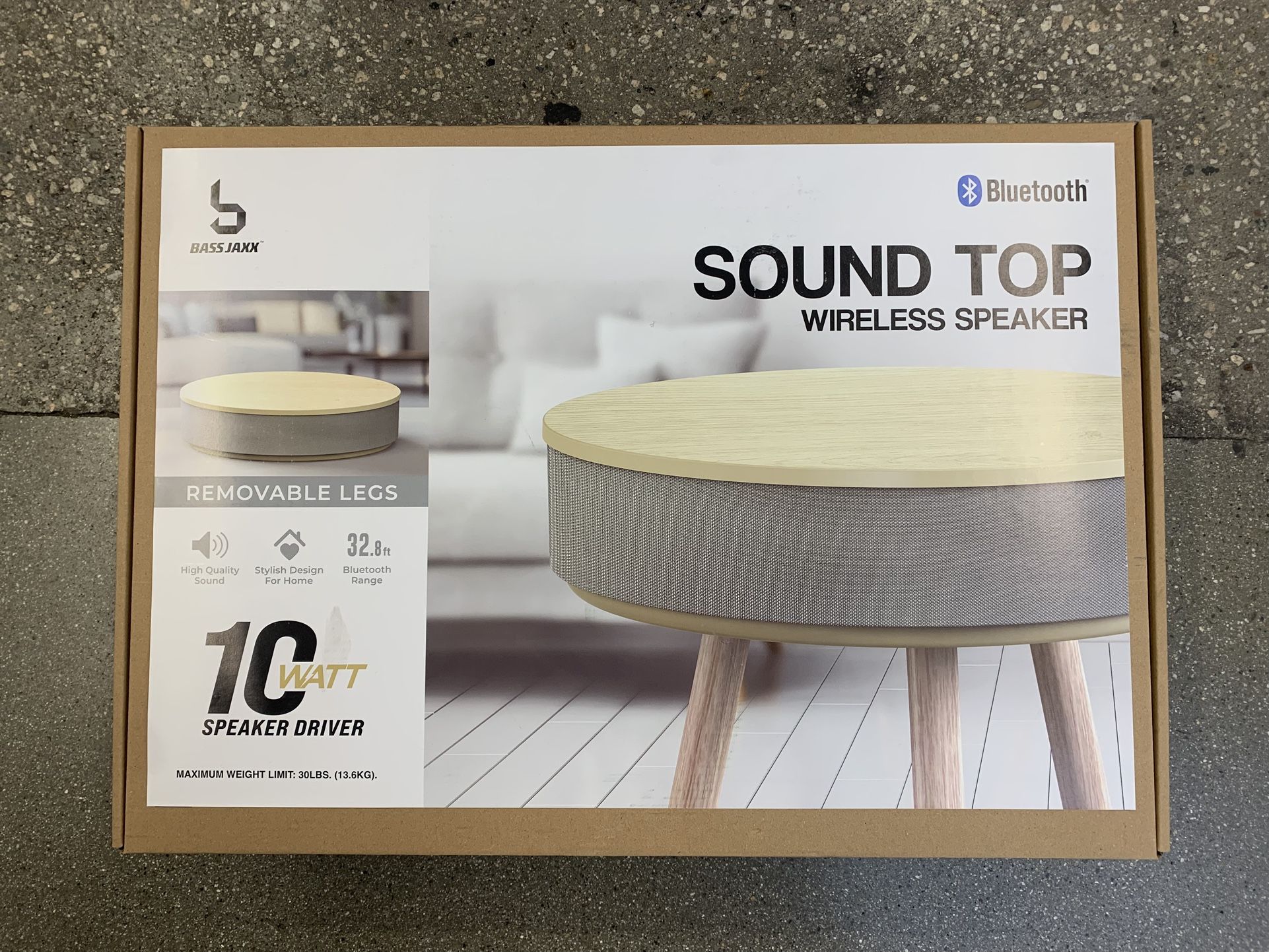 Sound Top Bluetooth Speaker Removable Legs