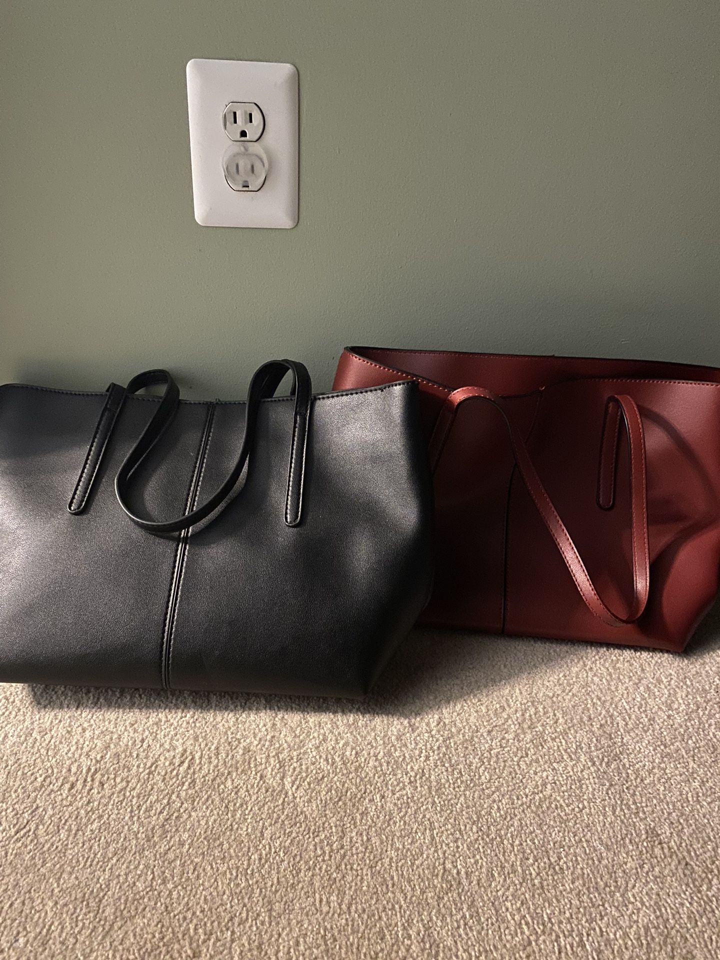 Totes-2 bags ( Black & Red)