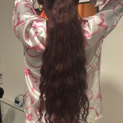 Pelo Rojo Rizo Es Natural Humano 