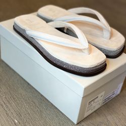 Brunello Cucinelli Monili Thong Flat Sandals SIZE 6,5-7 ($995)