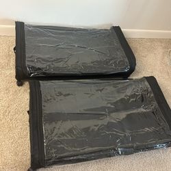 2-Pack Under Bed Storage Containers with Clear Lids and wheels black