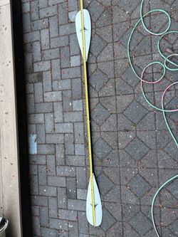 PADDLEWAN White composite kayak paddle for kids, 73” long