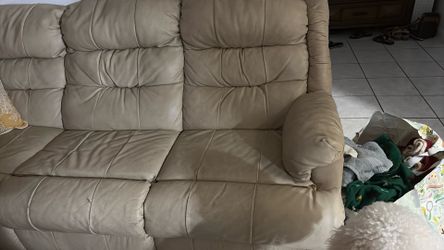 Leather manual sofa