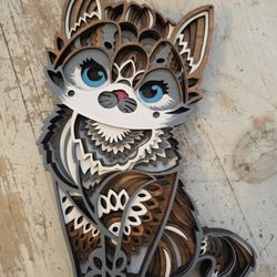 Cat Mandala Wall Art