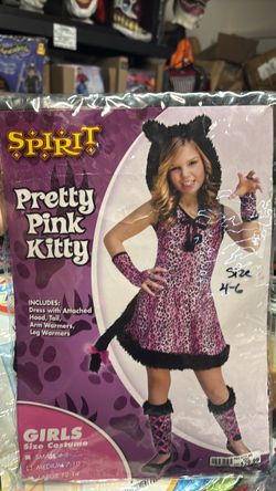 Girls Pink Cat Costume size 4-6
