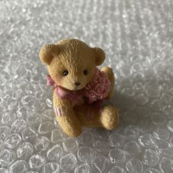Enesco Cherished Teddies Bear Figurine with Flowers