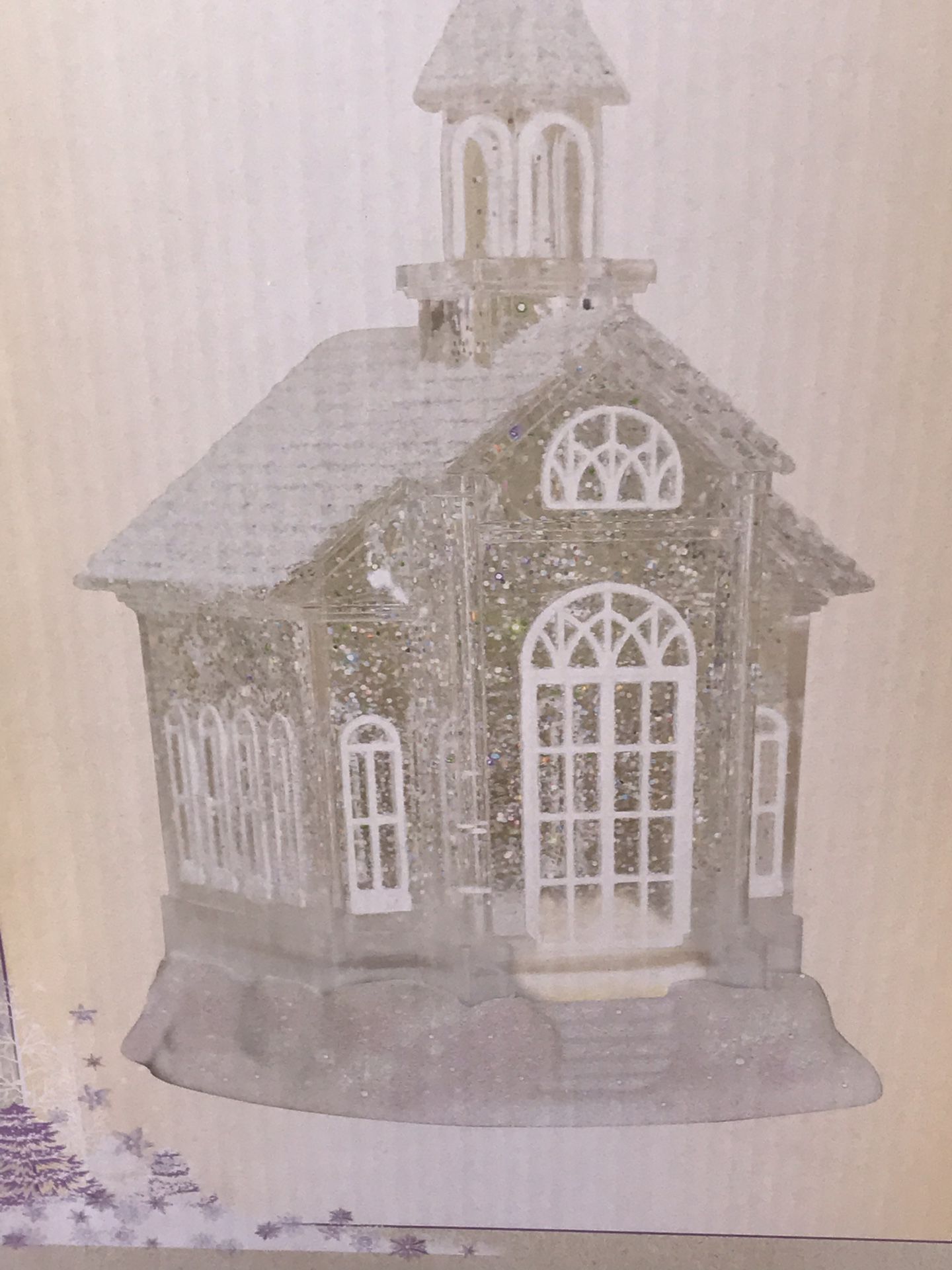 Brand New Cracker Barrel Acrylic Church Glitter Globe for Easter !!!