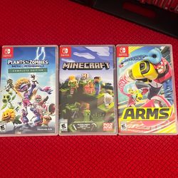 Nintendo Switch Games. Plants Vs Zombies, Minecraft, Arms