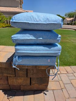 BPS 19 x 19 Inch Outdoor Chair Cushion Set of 2, Fade-Resistant and Water-Resistant Solution-Dyed Polyester Fabric Patio Deep Seat Cushion