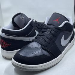 Nike Air Jordan 1 Retro Low Black Toe Bred Red 553558-032 Men's Size 11
