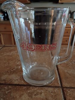 49ers Glass Pitcher