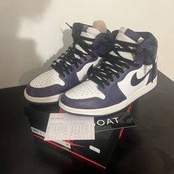 Air Jordan 1 Court Purple Size 9.5 Men’s