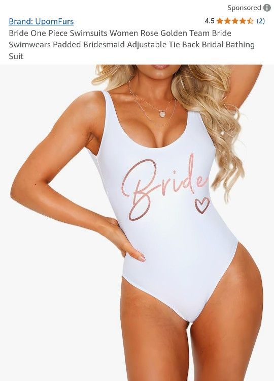 New Beautiful Bride Bathing Suit Size Large. See Photos. CASH Pickup Only