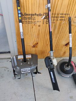 Ryobi Tiller, Tree saw, Troy Built Edger, Trimmer + Blower
