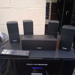 Enigma Surround Sound Blue Tooth Receiver With All Channel Speakers And Remote.