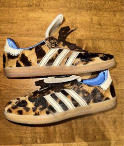 Adidas x Wales Bonner leopard sambas