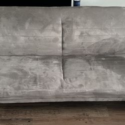 Grey Armless Fabric Small Sofa/Futon