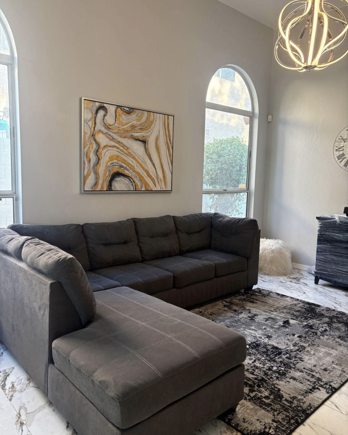 Gray Ashley furniture sectional-Delivery Available