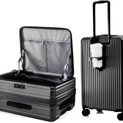 HotWay 26 Inch Expandable Checked Luggage, Black 